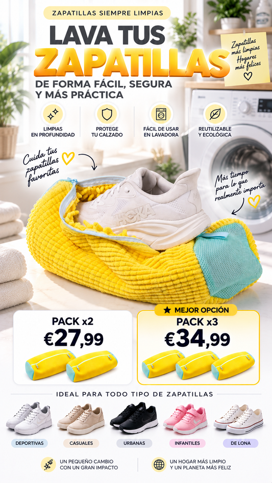 Bolsas protectoras para lavar zapatillas en lavadora